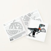 Illustratie van een kelner van het raptorvoedsel. notitieboek (Binnen)