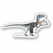 Illustratie van een kelner van het raptorvoedsel. sticker (Voorkant)