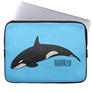 Illustratie van een killerwalcartoon laptop sleeve