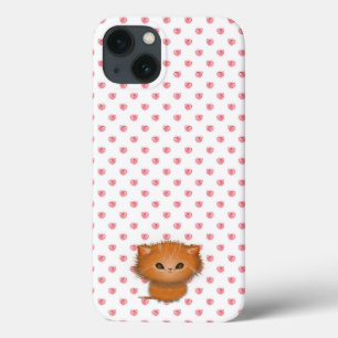 Illustratie van een klein oranje tabby poesje Case-Mate iPhone case