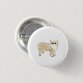 Illustratie van een knappe waterverfkat ronde button 3,2 cm (Voorkant /achterkant)