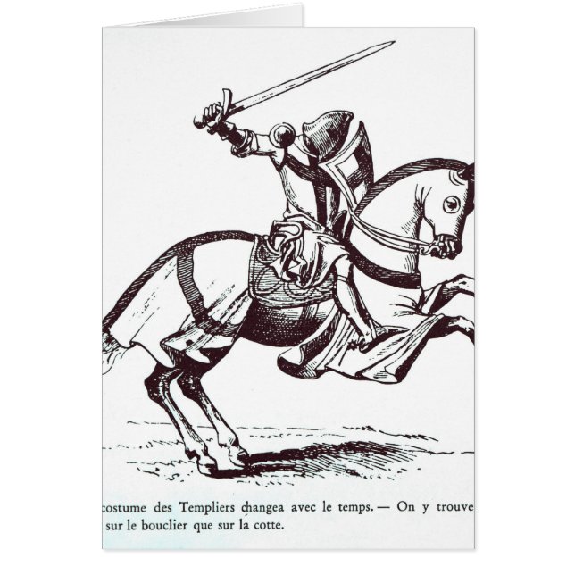 Illustratie van een Knight Templar (Voorkant)