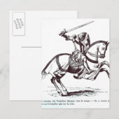 Illustratie van een Knight Templar Briefkaart (Voorkant / Achterkant)