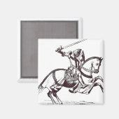 Illustratie van een Knight Templar Magneet (Voorkant / Achterkant)