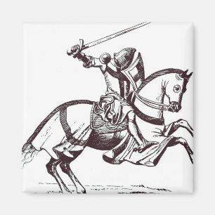 Illustratie van een Knight Templar Magneet