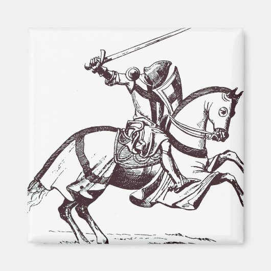 Illustratie van een Knight Templar Magneet (Voorkant)