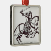 Illustratie van een Knight Templar Metalen Ornament (Rechts)