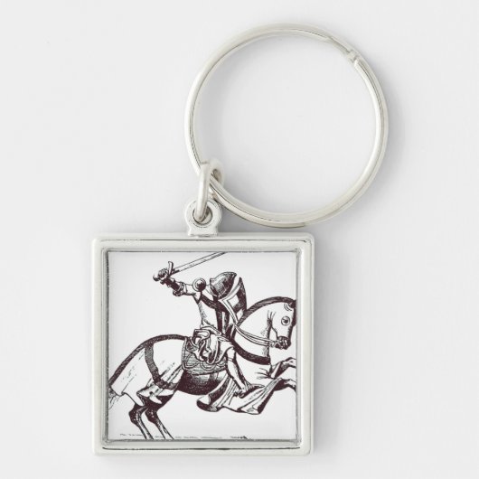 Illustratie van een Knight Templar Sleutelhanger (Voorkant)