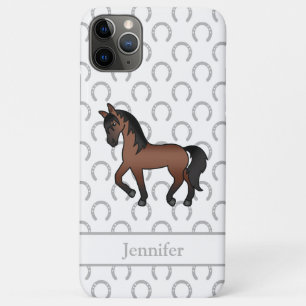 Illustratie van een knolbruine drafpaard in een le Case-Mate iPhone case
