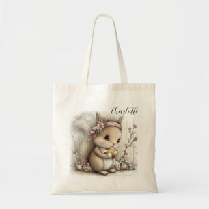 Illustratie van een knuffelachtig Pasen-eekhoorntj Tote Bag