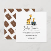 Illustratie van een knuffelgiraf voor babyshower u kaart (Voorkant / Achterkant)