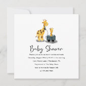 Illustratie van een knuffelgiraf voor babyshower u kaart (Voorkant)