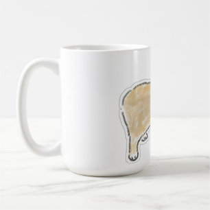 Illustratie van een knuffelkat in waterverf koffiemok