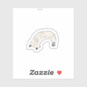 Illustratie van een knuffelkat in waterverf sticker (Vel)