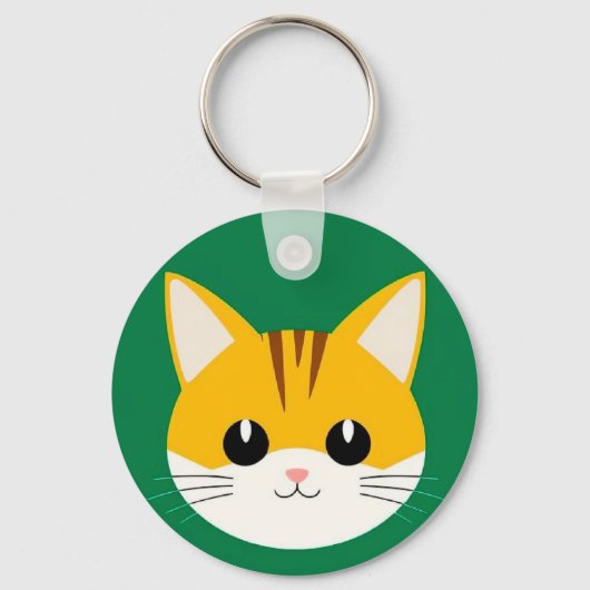 Illustratie van een knuffelkat sleutelhanger (Voorkant)