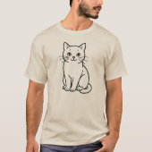 Illustratie van een knuffelkat t-shirt (Voorkant)