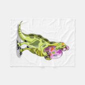 Illustratie van een lambeosaurus die een ei vastho fleece deken (Voorkant (Horizontaal))