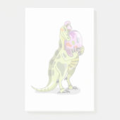Illustratie van een lambeosaurus die een ei vastho post-it® notes (Voorkant)