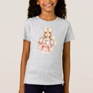 Illustratie van een leuk meisje t-shirt