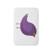 Illustratie van een leuk paars vogeltje badmat (Voorkant Verticaal)