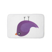 Illustratie van een leuk paars vogeltje badmat (Voorkant)