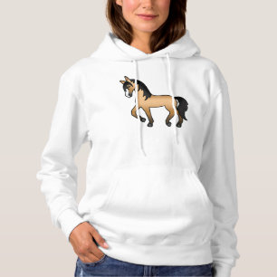 Illustratie van een leuke cartoon van een buckskin hoodie