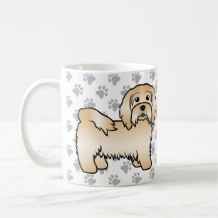 Illustratie van een lichtbruine Havanese hond in c Koffiemok