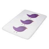 Illustratie van een lief paars vogeltje badmat (Gekanteld)