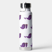 Illustratie van een lief paars vogeltje waterfles (Rechts)