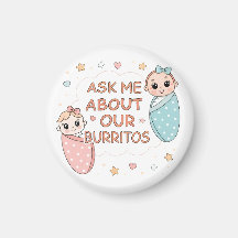 Illustratie van een lief tweeling babeburrito-aank