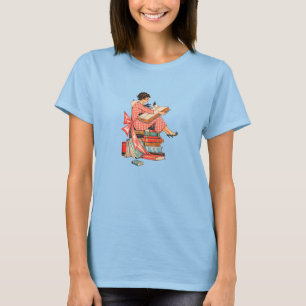 Illustratie van een liefhebber van vintageboeken d t-shirt