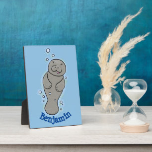 Illustratie van een lieve baby-lamprei met bellen fotoplaat