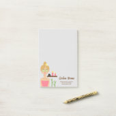 Illustratie van een lieve blonde spa-vrouw Spa-bed Post-it® Notes (Op bureau)
