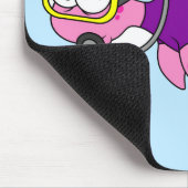 Illustratie van een Loch Ness monster duiker. Muismat (Hoek)