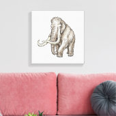 Illustratie van een mammot canvas afdruk (Insitu (Woonkamer))
