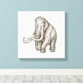 Illustratie van een mammot canvas afdruk (Insitu (Houten vloer))