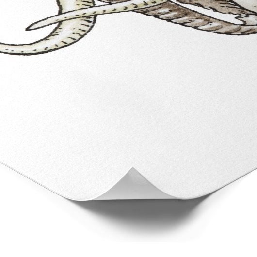 Illustratie van een mammot poster (Hoek)