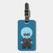 Illustratie van een matrix triceratops. bagagelabel (Voorkant verticaal)