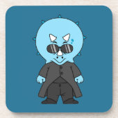 Illustratie van een matrix triceratops. bier onderzetter (Voorkant)