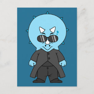 Illustratie van een matrix triceratops. briefkaart