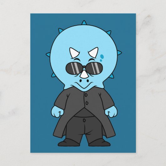 Illustratie van een matrix triceratops. briefkaart (Voorkant)