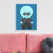 Illustratie van een matrix triceratops. canvas afdruk (Insitu (Woonkamer))