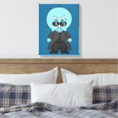 Illustratie van een matrix triceratops. canvas afdruk (Insitu (Slaapkamer))