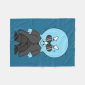 Illustratie van een matrix triceratops. fleece deken (Voorkant (Horizontaal))