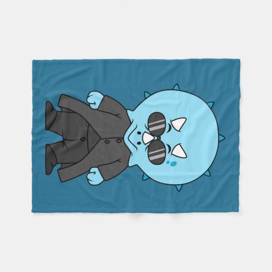 Illustratie van een matrix triceratops. fleece deken (Voorkant (Horizontaal))