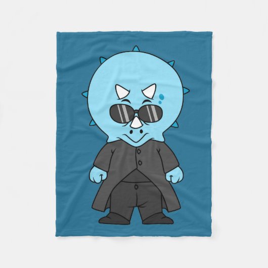 Illustratie van een matrix triceratops. fleece deken (Voorkant)