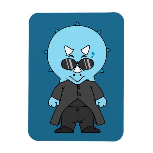 Illustratie van een matrix triceratops. magneet (Verticaal)