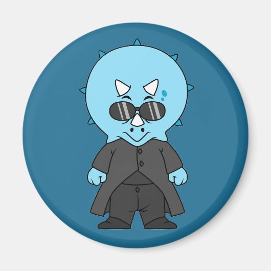 Illustratie van een matrix triceratops. magneet (Voorkant)