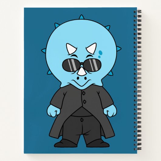 Illustratie van een matrix triceratops. notitieboek (Achterkant)