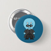 Illustratie van een matrix triceratops. ronde button 5,7 cm (Voorkant /achterkant)